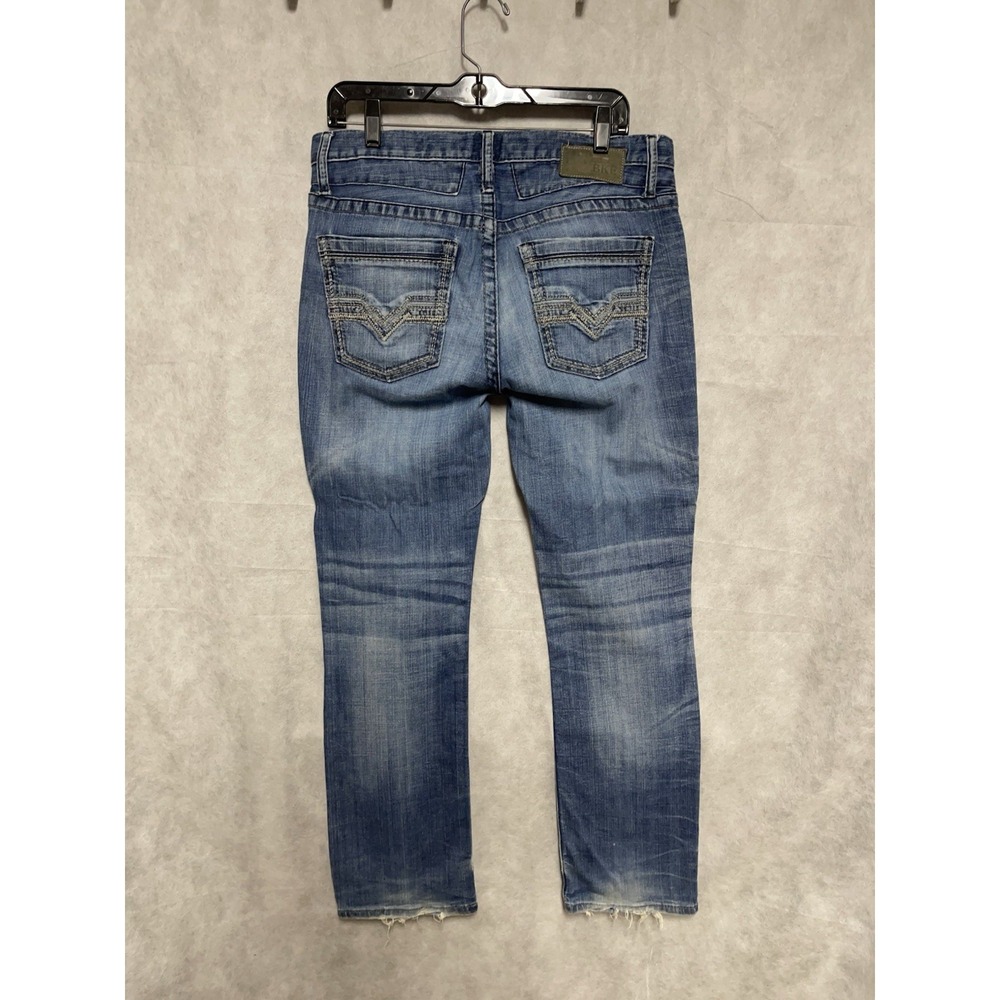BKE Jeans Men 34x31 Buckle Denim Distressed Derek Straight Cowboy Whisker 31S - Picture 7 of 12